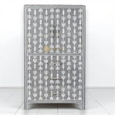 Mother Of Pearl Inlay Arrow Cabinet Grey